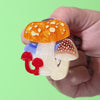 Native Mushroom Medley Brooch