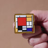 Mondrian Simplified Mini Brooch