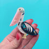 The Perceptive Pelican Brooch