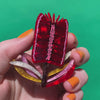 Burgundy Brush Brooch