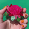 Shady Lady Red Brooch