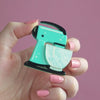 Spin Me Right Round Brooch - Teal
