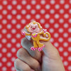 Rhubarb Mini Brooch