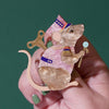 Clockwork Mouse Brooch