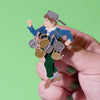Saucepan Man Brooch