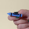Crayon Simplified Mini Brooch - Blue