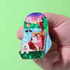 Love on Lake Punting Brooch