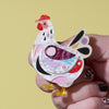 Clara the Chicken Brooch
