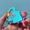 Bright-Eyed Bibliophile Brooch