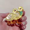 Well-Dressed Ducklings Brooch