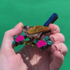 Holly Wagtail Brooch