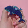 Benevolent Behemoths Blue Whale Brooch