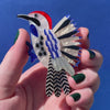 Wondrous Woodpecker Brooch
