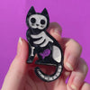 Tabby Tombstone Brooch
