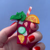Pimm's O'Clock Brooch