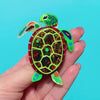 The Graceful Green Sea Turtle Brooch
