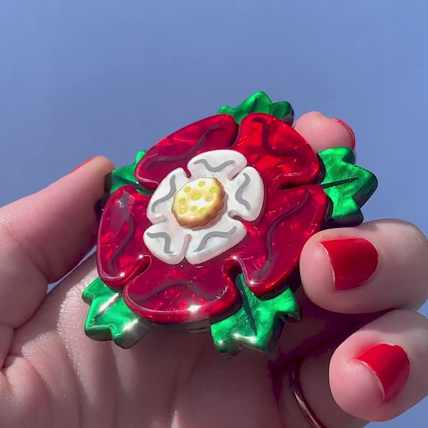 Tudor rose brooch sales