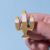 Candelabra Simplified Mini Brooch