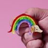 Rainbow Ruff Brooch