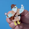 Dr. Fossil Brooch