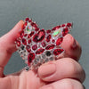 Flora Fox Face Stone Set Crystal Brooch