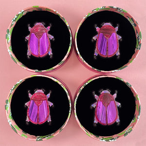 Summer Scarab Brooch  -  Erstwilder  -  Quirky Resin and Enamel Accessories