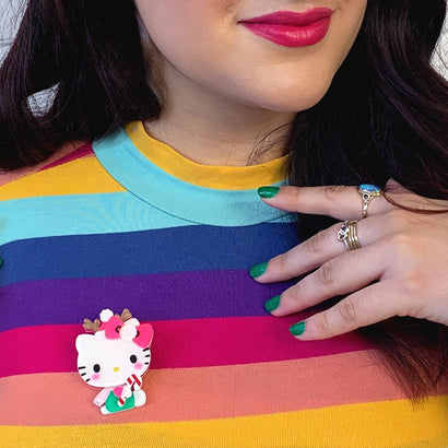 Erstwilder Candy Cane Treat Brooch BH7442-8000