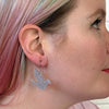 Erstwilder Essentials Dove Glitter Resin Drop Earrings - Silver EE1028-SG7200
