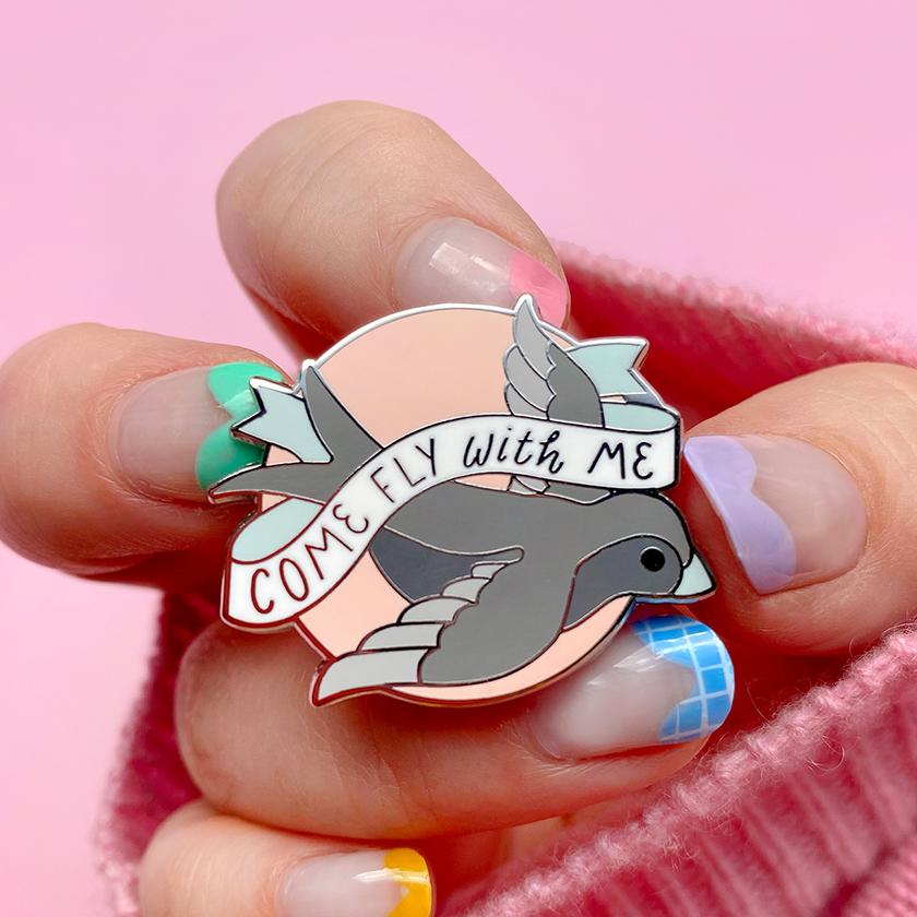 Erstwilder Come Fly With Me Enamel Pin EP0168-2000