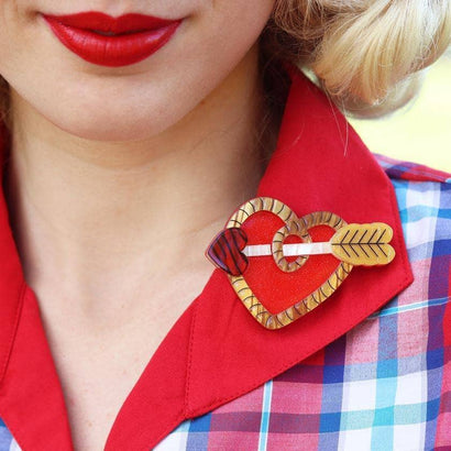Erstwilder A Shot Through the Heart Brooch BH6612-1090