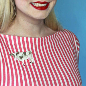 Erstwilder Clara-Bell Cow Brooch BH6268-8090