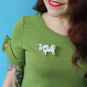 Erstwilder Clara-Bell Cow Brooch BH6268-8090