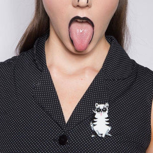 Erstwilder Detroit Rock City Cat Brooch BH6502-8070