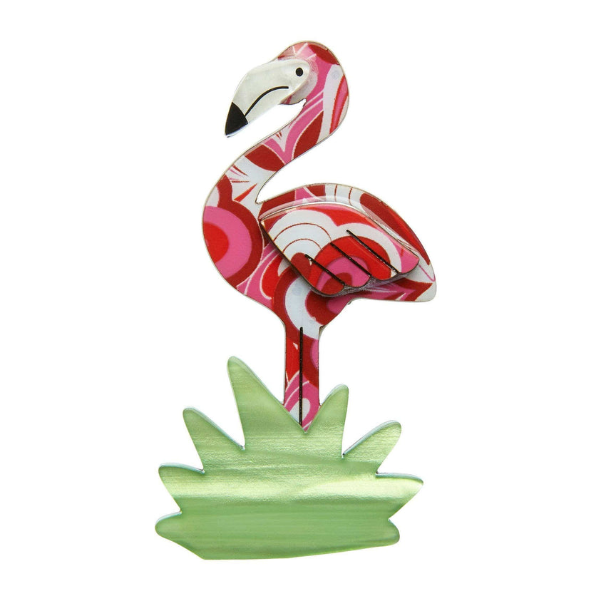 Erstwilder Flamboyant Flamingo Funk Flamingo Brooch BH3541-2340