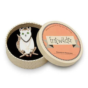 Erstwilder Papa Don't Preach Cat Brooch BH6506-8065