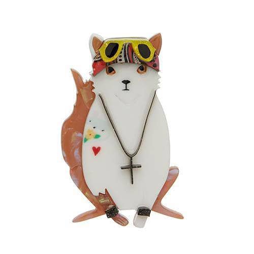 Erstwilder Paradise City Cat Brooch BH6501-8090