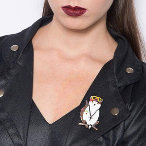 Erstwilder Paradise City Cat Brooch BH6501-8090