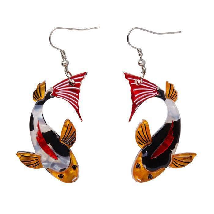 Erstwilder Playing Koi Earrings E6534-6180