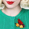 Erstwilder Ruby the Red Cardinal Brooch BH5530-1061