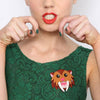 Smilodon Smiles Sabre Tooth Tiger Brooch