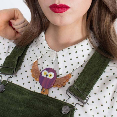 Erstwilder Spark the Owl Necklace N6557-0180