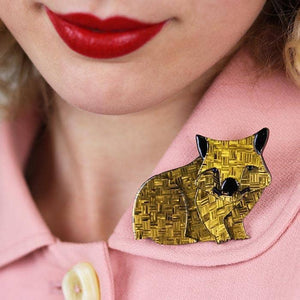 Erstwilder Wary Warri Wombat Brooch BH5300-9000