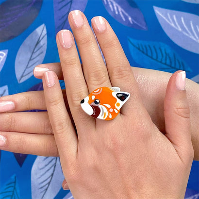 Erstwilder The Rakish Red Panda Ring