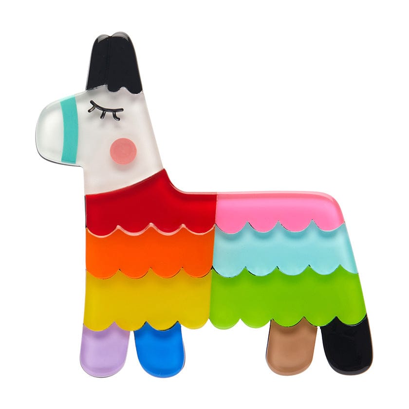 Viva Pride Pinata Brooch  -  Erstwilder  -  Quirky Resin and Enamel Accessories