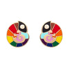 Carmel's Colourful Chameleon Enamel Stud Earrings  -  Erstwilder  -  Quirky Resin and Enamel Accessories