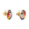 Carmel's Colourful Chameleon Enamel Stud Earrings  -  Erstwilder  -  Quirky Resin and Enamel Accessories