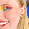 Carmel's Colourful Chameleon Enamel Stud Earrings