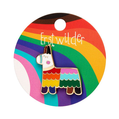 Viva Pride Pinata Enamel Pin  -  Erstwilder  -  Quirky Resin and Enamel Accessories