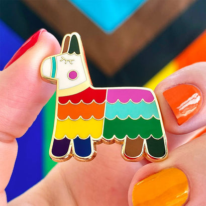 Viva Pride Pinata Enamel Pin  -  Erstwilder  -  Quirky Resin and Enamel Accessories