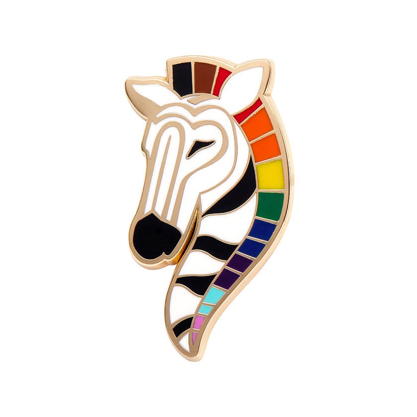 Zelda the Zestful Zebra Enamel Pin  -  Erstwilder  -  Quirky Resin and Enamel Accessories